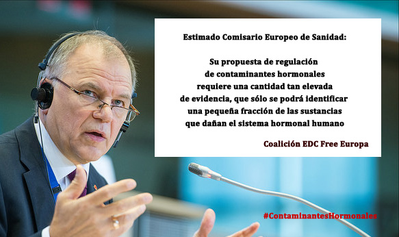 V. Andriukaitis, Comisario de Sanidad de la Comisión Europea ha presentado hoy los criterios de definición de los EDCs