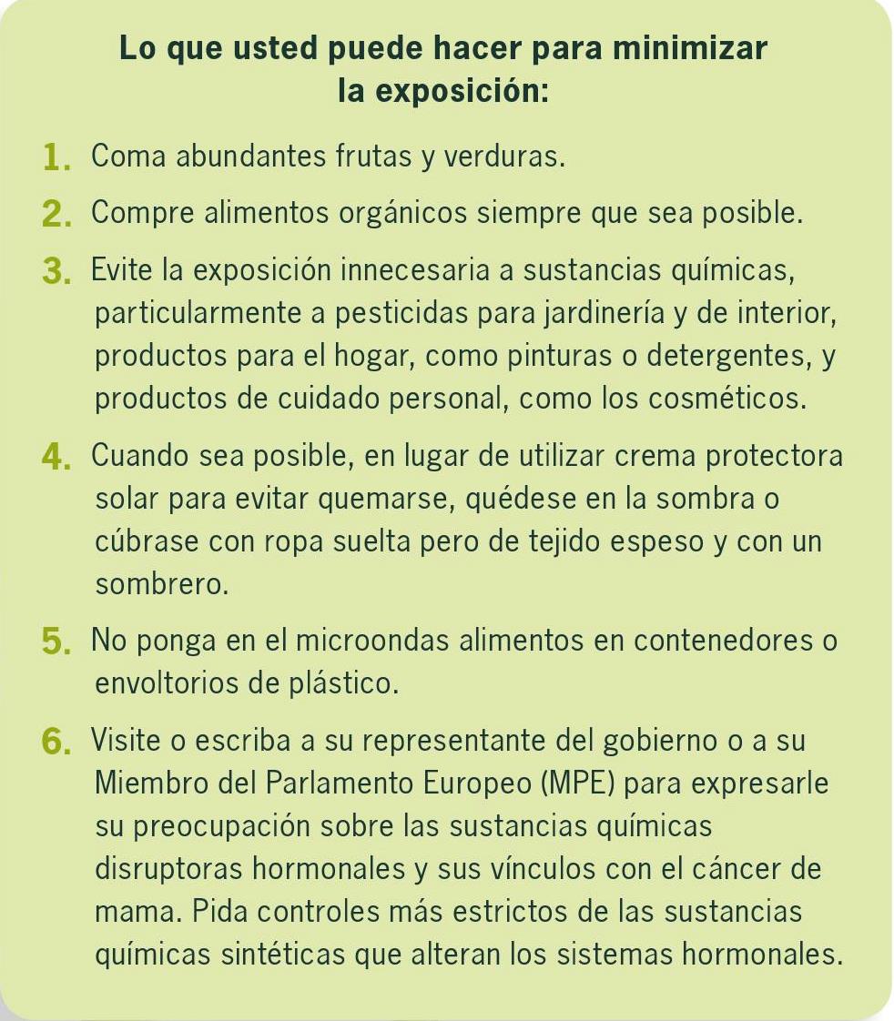 Consejos de prevención de La Alianza para la Salud y el Medio Ambiente HEAL 