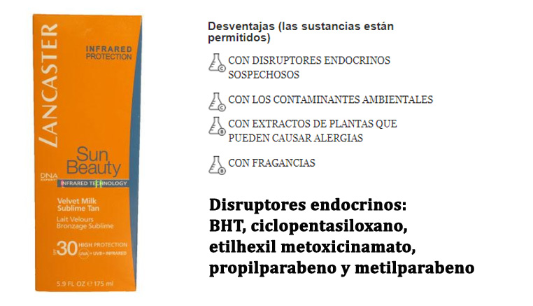 crema sol con disruptores endocrinos